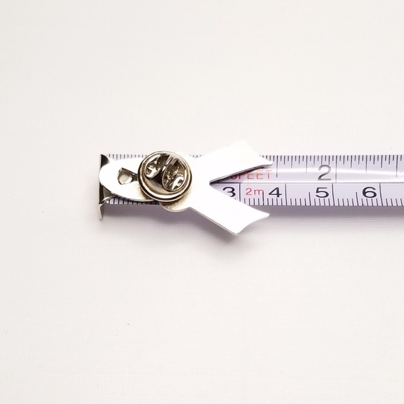 Silver Awareness Ribbon Brain Disabilities Pin - Picture 5 of 5